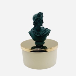 Bomboniera matrimonio Chiaraela candela busto Apollo verde